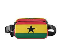 Fashion Fanny Waist Pack for Women Men Teenagers Mini Sling Chest Bag with Adjustable Strap for Travel Gym Work Ghana Flag Ghanaian National