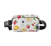 Fashion Fanny Waist Pack Fresh Cape Gooseberry Fruit Teal Mini Sling Chest Bag Crossbody Sport Bags for Shopping, Color09, One Size