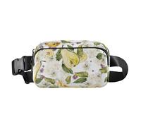 Fashion Fanny Waist Pack Men Women Black Berries Pear Flower Retro Colorful Large Capacity Sling Bag Travel Essential with Adjustable Strap for Cycling Hiking Gym, Black berries Pear flower retro