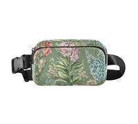 Fashion Fanny Waist Pack Spring Flowers Daffodil Dahlia Butterflies White Men Women Mini Sling Chest Bag with Adjustable Strap Crossbody Sport Bags for Travel Shopping Running, 10, One Size