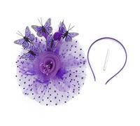 Fashion Fascinator Wedding Headpiece With Beads Butterfly Design Faux Pearls Detail Hair Clip For Bride Styling Prom Hair Accessories With Butterfly