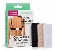 Fashion First Aid Brah! Extender: Bra Extender Band Breathing Room- Pack of 3 (White, Beige, Black), Multi, One Size