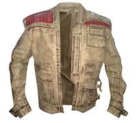 Fashion_First Finn Jacket Force Awakens John Boyega Leather Jacket Pilot Poe Dameron (Medium, Distressed Brown)