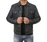 Fashion_First Mens Cafe Racer Brando Motorcycle Retro Biker Leather Jacket Collection - Men Genuine Leather Jackets
