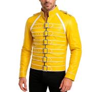 Fashion_First Mens Halloween Yellow Cosplay Costume Jacket - Adults Concert Yellow Costume