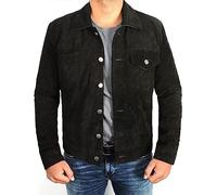 Fashion_First Yellowstone Rip Wheeler Black Trucker Cotton Lightweight Jacket Black Denim Jacket Mens, XXL
