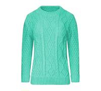 Fashion Flair Plus Size Ladies Jumpers Womens Long Sleeves Cable Knitted Jumper Sweater Girls Winter Top Mint UK XXL 20/22
