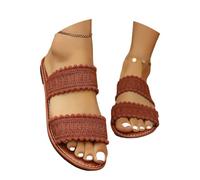 Fashion Flat Thong Sandals Breathable Woven Beach Slides For Casual Comfort And Leisure Outdoors Soft Step from Shower to Shore