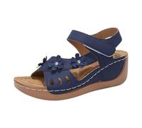 Fashion Floral Cutout Sandals Breathable Summer Casual Shoes Comfortable Platform Slip On Easy Steps on Warm Sand
