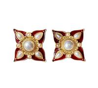 Fashion Flower Drop Earrings Jewelry Accessories Retro Elegant Attractive Outfit Comfortable Design