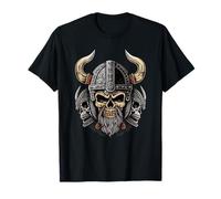 Fashion for Viking Festivals - Valhalla Viking T-Shirt - Unisex-Adults - Black - Small - Short Sleeve - Cotton, Polyester - Viking, History Buffs, Festival Attendees