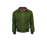 Fashion Force Mens Harrington Jacket Classic Retro 1970s Vintage Scooter Bomber MOD Style Tartan Lining Cotton Top Collar Coat - Standard Fit