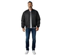 Fashion Force Men's MA1 Bomber Jacket Reversible Military Flight Coat, Heavy Padded or Lightweight Options Army Pilot, Biker, Outdoor Casual Wear (UK, Alpha, 5XL, Regular, Regular, Black)