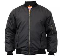 Fashion Force Men's MA1 Bomber Jacket Reversible Military Flight Coat, Heavy Padded or Lightweight Options Army Pilot, Biker, Outdoor Casual Wear (UK, Alpha, M, Regular, Regular, Black)