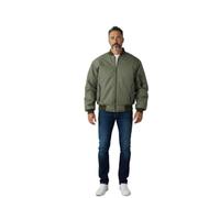 Fashion Force Men's MA1 Bomber Jacket Reversible Military Flight Coat, Heavy Padded or Lightweight Options Army Pilot, Biker, Outdoor Casual Wear (UK, Alpha, XL, Regular, Regular, Olive Green)