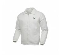 Fashion Force Men's Waterproof Lawn Bowls Jacket - White Fleece-Lined Windproof Coat with Detachable Hood, Zip Pockets & Elasticated Cuffs (UK, Alpha, M, Regular, Regular, White)