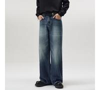 Fashion Forward Men's Distressed Baggy Jeans, Classic Vintage Style for Comfortable Wear (XL Blue)