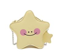 Fashion Forward Star Pattern Tiny Bag Dense Crossbody Plan Impermeable Substance Simple Face for City Existence PU Tiny Bag, Yellow, Mass Beauty