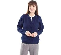 Fashion Friendly Ladies Button Through Cardigan. 2 Side Pockets. Machine Washable. White, Pink, Lilac, Green, Black, Grey, Beige, Navy, Yellow, Blue & Berry. Sizes Small, Medium, Large XL, 2XL & 3XL