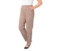 Fashion Friendly Ladies Pull-on Trousers - Dogtooth - 10-27"