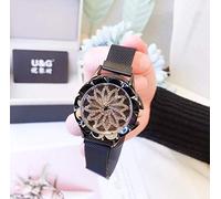 Fashion Full Diamond Girl Comes Running Fashion Watch Quartz Watch (Black)