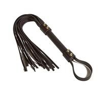 Fashion Fun Whip Double Sided Leather Couple Sm Props Supplies Women's Sex Whip Sex Supplies Black One Size