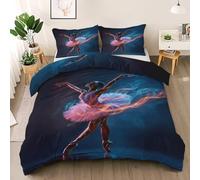Fashion Girl Duvet Cover Queen Size, Lightning Effect Quilt Cover Set, Cyber Style 3 pcs Bedding Set with 8 Corner Ties and 2 Pillowcases, Digital Printing Quilt Cover Wrinkle-free