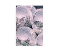 Fashion Girly Disco Ball Vintage Style Poster Set - Wall Decor, Aesthetic Canvas Painting for A Cozy Homer 08x12inch(20x30cm)