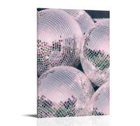 Fashion Girly Disco Ball Vintage Style Poster Set - Wall Decor, Aesthetic Canvas Painting for A Cozy Homer 20x30inch(50x75cm)