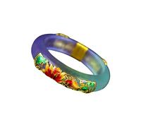 Fashion Gold Inlaid Design Jade Bangle Bracelet for Women Chinese Wealth Good Luck Bracelet Woman Genuine Green Jade Stone Bangle Birthday Gift