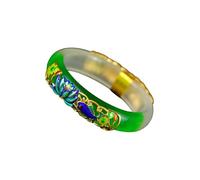 Fashion Gold Inlaid Design Jade Bangle Bracelet for Women Chinese Wealth Good Luck Bracelet Woman Genuine Green Jade Stone Bangle Birthday Gift