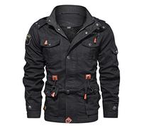 Fashion Gothic Men Jacket 2022 Stand Collar Slim Casual Black Men Jacket Air Force Coat Winter Keep Warm Coat Jackets for Men