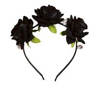 Fashion Gothic Rose Flower&Skull Shape Hair Hoop Halloween Headband Stage Wedding Party Women Styling Headband Colorful Flower Crown For Wedding Girls Flower Crown For Girls Taking Photo Flower