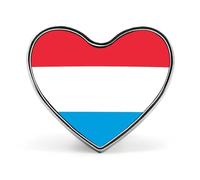 Fashion Grand Duchy Of Luxembourg Flag Brooches And Pins Charm Chic Square/Circle/Heart-Shaped Friendship Flag Buttons Badges, Vintage Patriotic Jewellery Clothes Scarf Accessories Gift