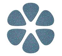 Fashion Guitar Picks 6 Pack With Thin Beautiful Sparkling Mermaid Scales Print, Medium, Thick Gauges For Acoustic Guitar, Electric Guitar, Bass & Ukulele