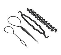 Fashion Hair Design Styling Tools Set, Girls Hairstyle Maker Tool Modelling Kit French Plait Braiding DIY Women Accessories Braid Magic for Ladies Simple Hairdresser Fast Stretch 4Pcs