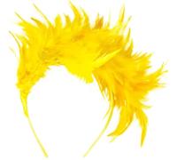 Fashion Hairband Feathers Headband Tea Party Cocktail Wedding Headpiece (yellow Feather Fascinator)