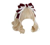 Fashion hairpin Velvet Big Bow Headband Vintage Style Bowknot Hairband Lolita Hair Accessories for Women Prom Party Gifts(Wine Red)