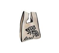 Fashion Handmade Knit Handbags Women Mini Knot Wrist Bag Casual Tote Bag Reusable Shopping Bags For Walks, Color-a18, One Size