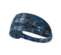 Fashion Headband for Sports - Chicago Reflected Print Elastic Exercise Headband, Ideal for Yoga, Running, and More