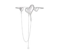 Fashion Heart Charm Upper Arm Chain Bracelets For Women Armlet Opening Bangle Cuff Punk Body Jewelry Silver For Copper Bangles For Girls Jewelry