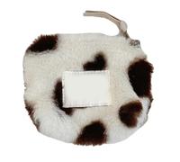 Fashion Heart Pattern Plush Coin Bag Earphone Storage Organized Card Purse for Travel and Daily Use with Secure Zippers Cute Lipstick Case