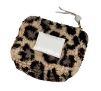 Fashion Heart Pattern Plush Coin Bag Earphone Storage Organized Card Purse for Travel and Daily Use with Secure Zippers Cute Lipstick Case