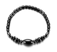 Fashion Hematite Anklet Magnetic Stone Anklet Beach Ankle Bracelet Mixed Beads Anklet for Women Man Black