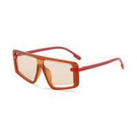 Fashion Hollowed Out Large Frame Men And Women Sunglasses Outdoor Party Street Shoots Holiday Beach Sun Glasses(Red)