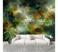 Fashion Home Decoration Wall Covering Mural 200x140cm Abstract Floral Pattern Premium Art Print Decor Wallpaper Removable Green 3D Non-Woven Wall Mural Photo Wallpaper
