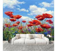 Fashion Home Decoration Wall Covering Mural 200x140cm Painted Floral Pattern Premium Art Print Decor Wallpaper Removable Art Painting 3D Non-Woven Wall Mural Photo Wallpaper