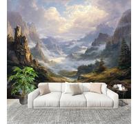Fashion Home Decoration Wall Covering Mural 250x175cm Magnificent Landscape Painting Premium Art Print Decor Wallpaper Removable Green 3D Non-Woven Wall Mural Photo Wallpaper