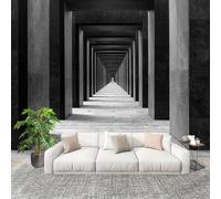 Fashion Home Decoration Wall Covering Mural 400x280cm Visual Illusion Space Premium Art Print Decor Wallpaper Removable Grey 3D Non-Woven Wall Mural Photo Wallpaper
