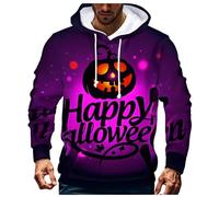 Fashion Hoodies For Men Men Halloween Costume Scary Scary Printed Jumpers Eyes Grave ! Unknowing Birds ~ Graphics Sweatshirts Festival Theme Pullover Drawstring Jumper Long Sleeve Pullovers